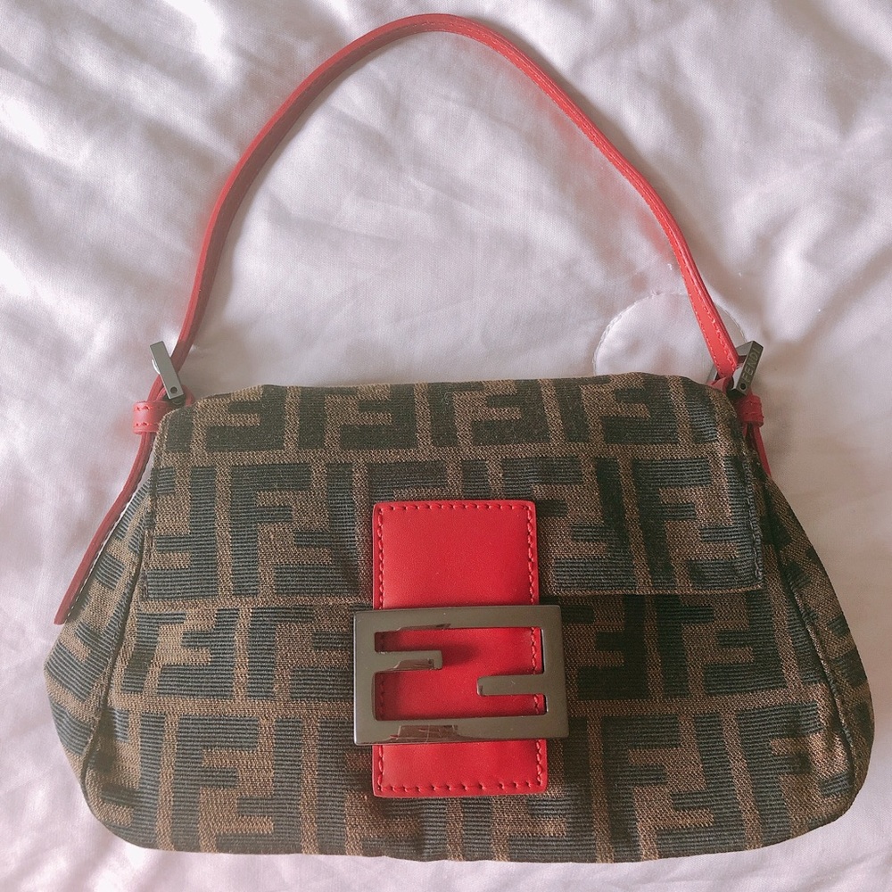 Authentic Fendi zucca baguette